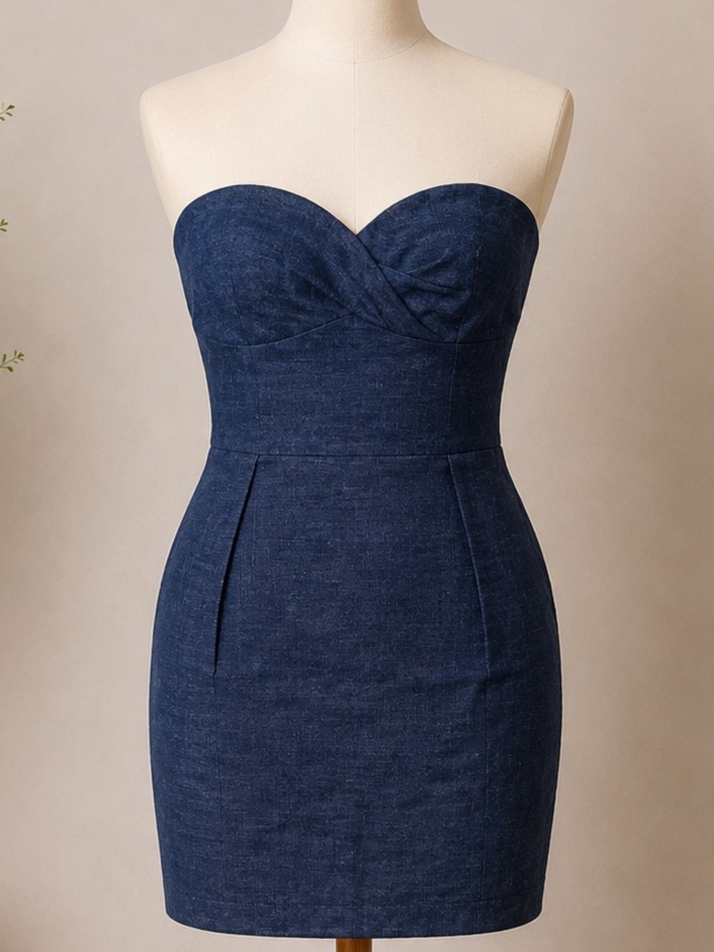 Milly Strapless Navy Sweetheart Sheath Dress